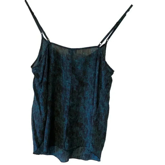 Wilfred Aritzia Silk  Camisole Tank Top Sz XS Emerald Green Black Feminine Light - Picture 4 of 11